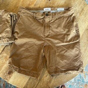 Goodfellow & Co Tan Flat Front Shorts Versatile Style